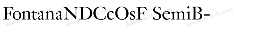 FontanaNDCcOsF SemiB字体转换